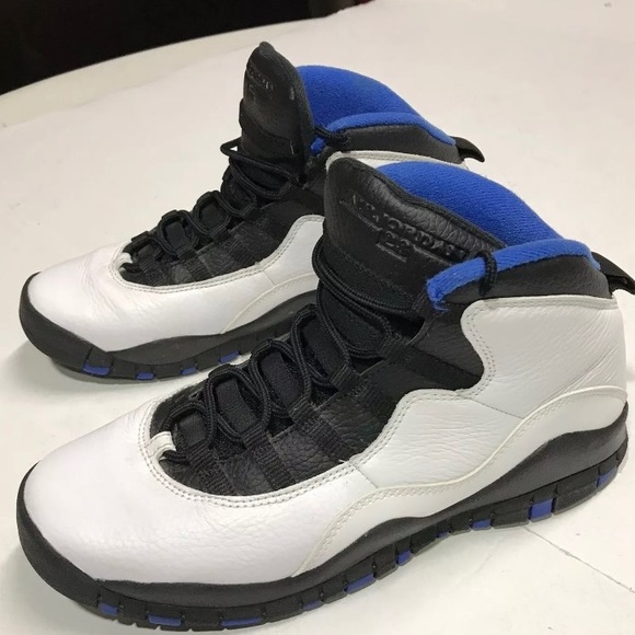 Nike Air Jordan X 10 Retro Orlando Magic GS size 7y white Royal Black 310806-108 - Picture 4 of 6